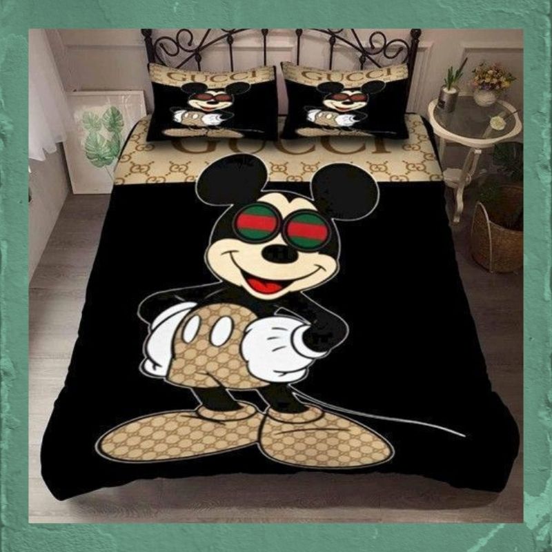Micky Mouse Gucci Duvet Cover Bedding Set Micky Mouse Gucci Duvet Cover Bedding Set