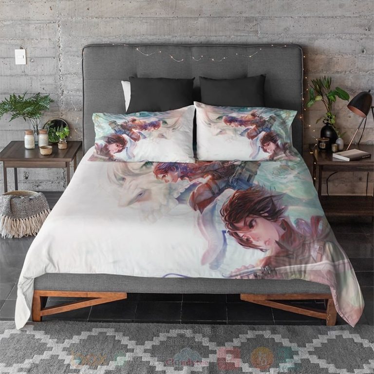 Mikasa-Eren-Color-Sketch-Brushed-Attack-On-Titan-Bedding-Set-2