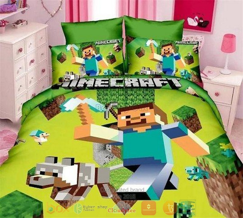 Minecraft Green Bedding Set Minecraft Green Bedding Set