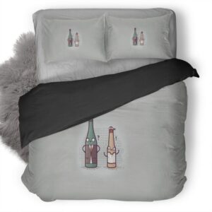 Minimalism Bottles Duvet Cover and Pillowcase Set Bedding Set