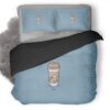 Minimalism Coffee Duvet Cover and Pillowcase Set Bedding Set