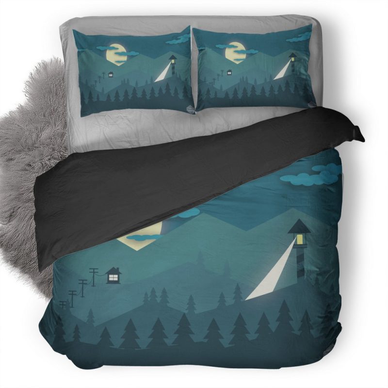 Minimalism Mountains Lighthouse Clouds L1 Duvet Cover and Pillowcase Set Bedding Set Minimalism Mountains Lighthouse Clouds L1 Duvet Cover and Pillowcase Set Bedding Set