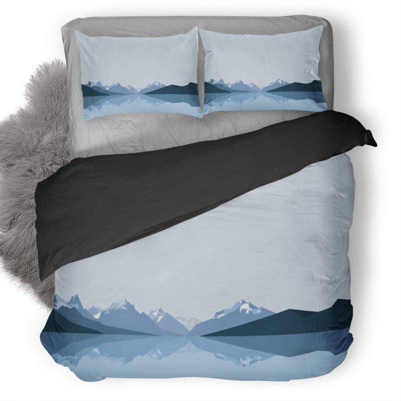 Minimalist Blue Mountains 2X Duvet Cover and Pillowcase Set Bedding Set Minimalist Blue Mountains 2X Duvet Cover and Pillowcase Set Bedding Set