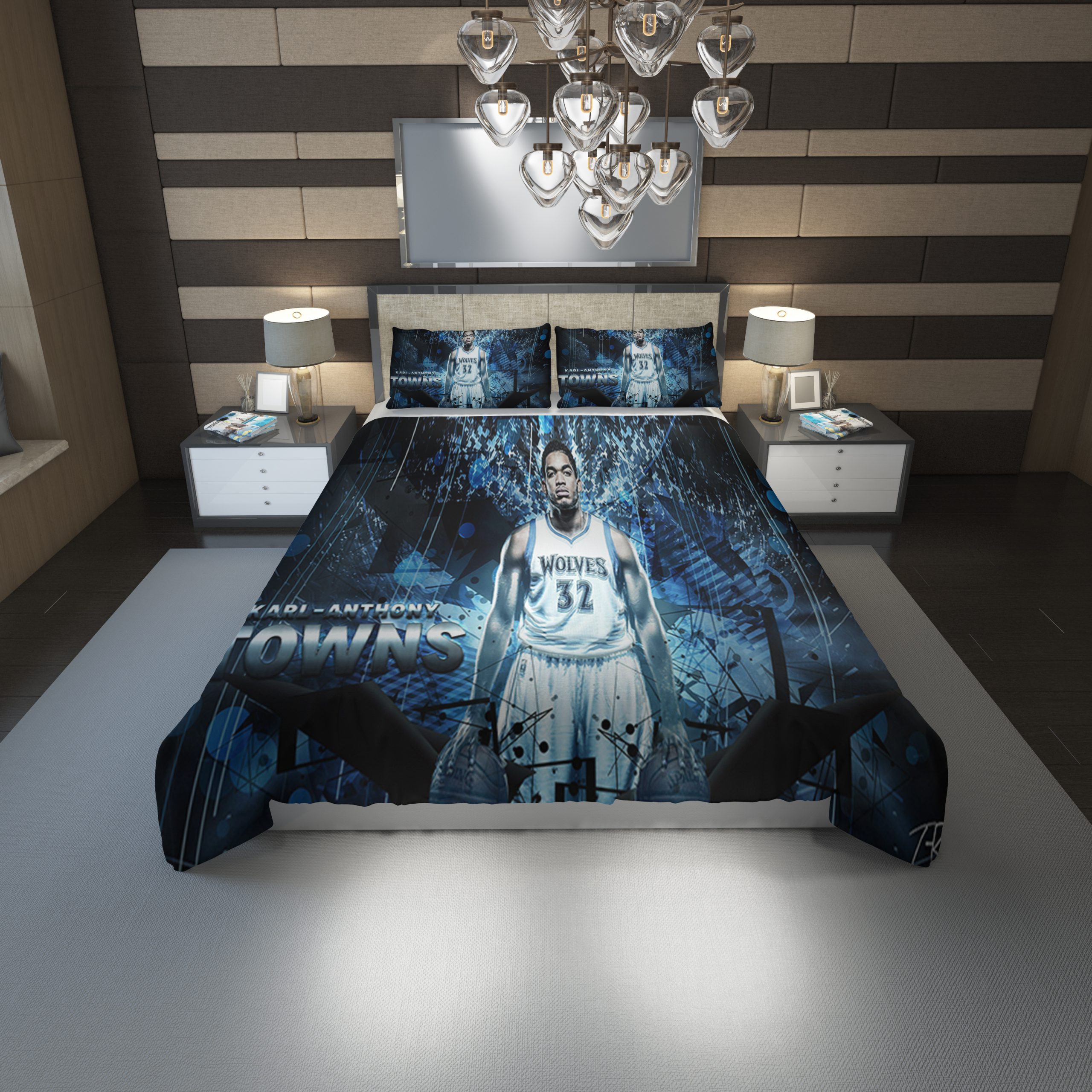 Minnesota Timberwolves14 Duvet Cover and Pillowcase Set Bedding Set Minnesota Timberwolves14 Duvet Cover and Pillowcase Set Bedding Set