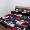 Minnesota Twins Duvet Cover and Pillowcase Set Bedding Set 1036