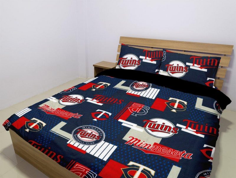 Minnesota Twins Duvet Cover and Pillowcase Set Bedding Set 1036 Minnesota Twins Duvet Cover and Pillowcase Set Bedding Set 1036