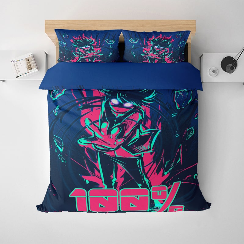 Mob Psycho Shigeo Kageyama Psycho Power 100% Bedding Set Mob Psycho Shigeo Kageyama Psycho Power 100% Bedding Set