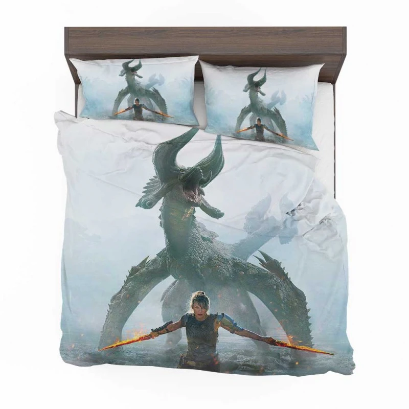 Monster-Hunter-Movie-Milla-Jovovich-Black-Diablos-Bedding-Set-1