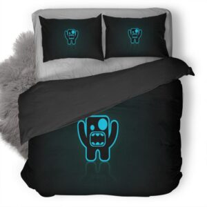 Monster Minimalist Dark Uo Duvet Cover and Pillowcase Set Bedding Set