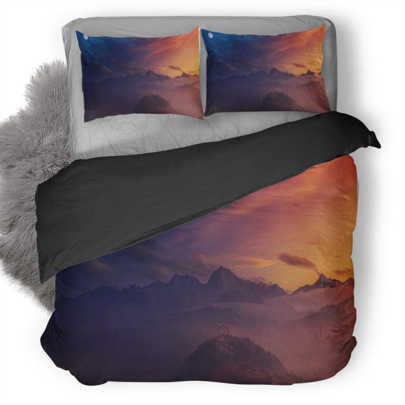 Moon Landscape Fantasy Rs Duvet Cover and Pillowcase Set Bedding Set Moon Landscape Fantasy Rs Duvet Cover and Pillowcase Set Bedding Set