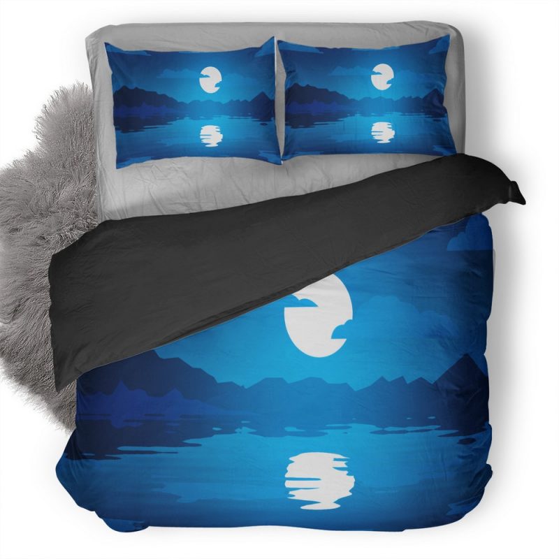 Moon Shine Illustration Il Duvet Cover and Pillowcase Set Bedding Set Moon Shine Illustration Il Duvet Cover and Pillowcase Set Bedding Set