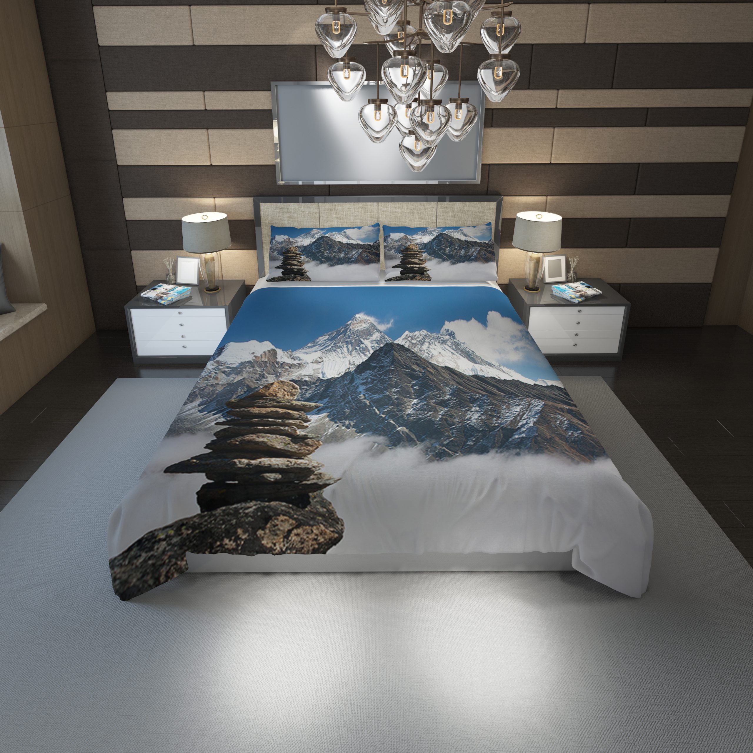 Mount Everest Wallpaper Duvet Cover and Pillowcase Set Bedding Set 1157 Mount Everest Wallpaper Duvet Cover and Pillowcase Set Bedding Set 1157