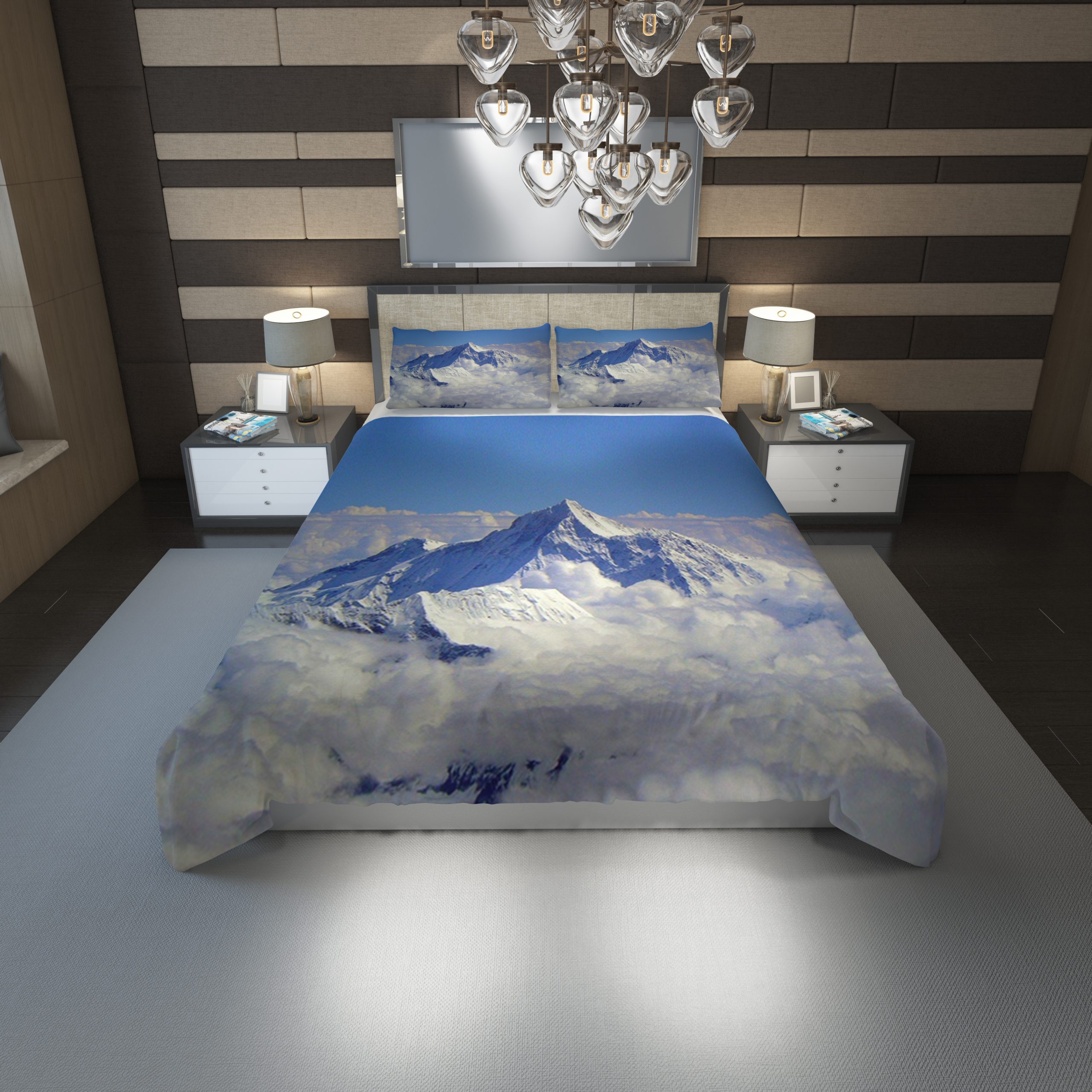 Mount Everest Wallpaper Duvet Cover and Pillowcase Set Bedding Set 1160 Mount Everest Wallpaper Duvet Cover and Pillowcase Set Bedding Set 1160