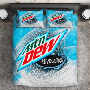 Mountain Dew White Skyblue Bedding Set