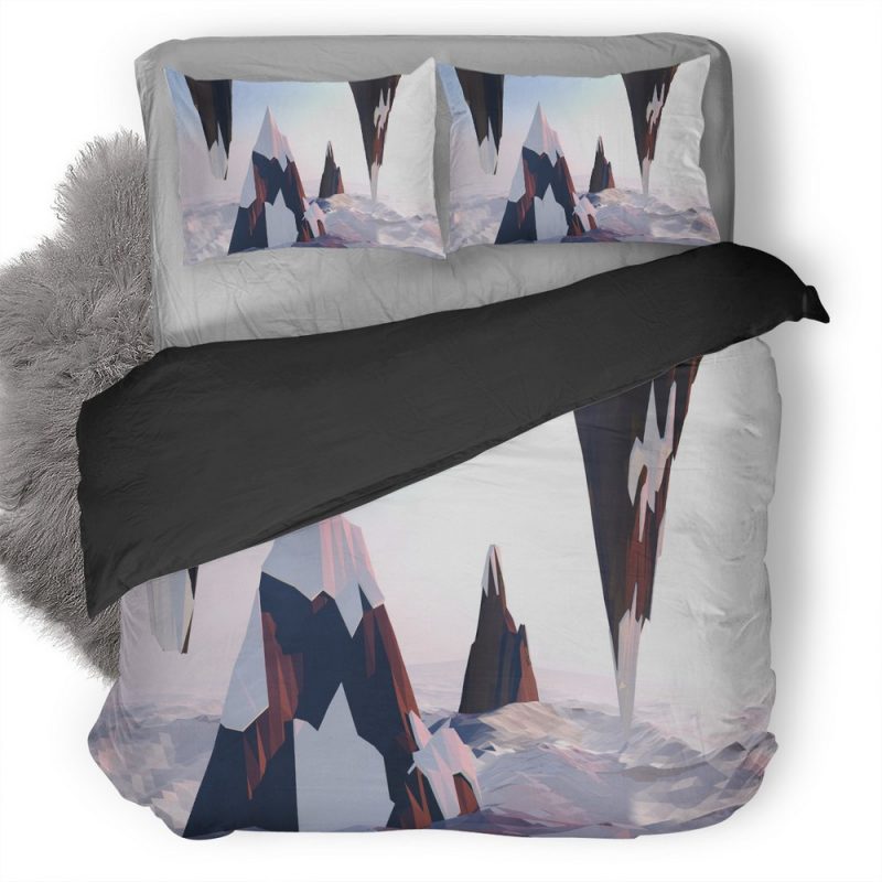 Mountains Lowpoly Ph Duvet Cover and Pillowcase Set Bedding Set Mountains Lowpoly Ph Duvet Cover and Pillowcase Set Bedding Set