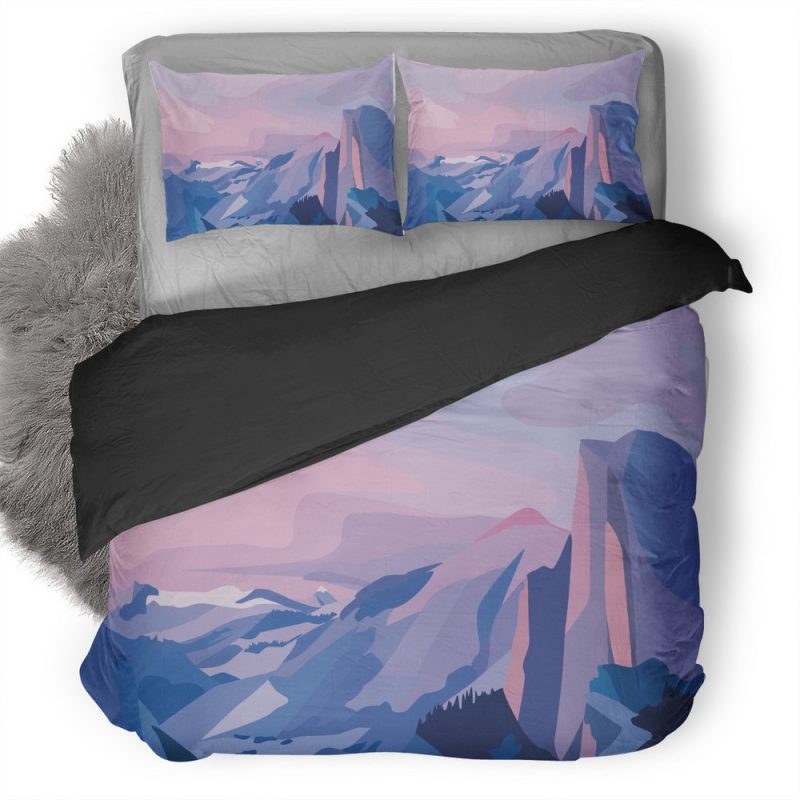 Mountains Minimalism 16 Duvet Cover and Pillowcase Set Bedding Set Mountains Minimalism 16 Duvet Cover and Pillowcase Set Bedding Set