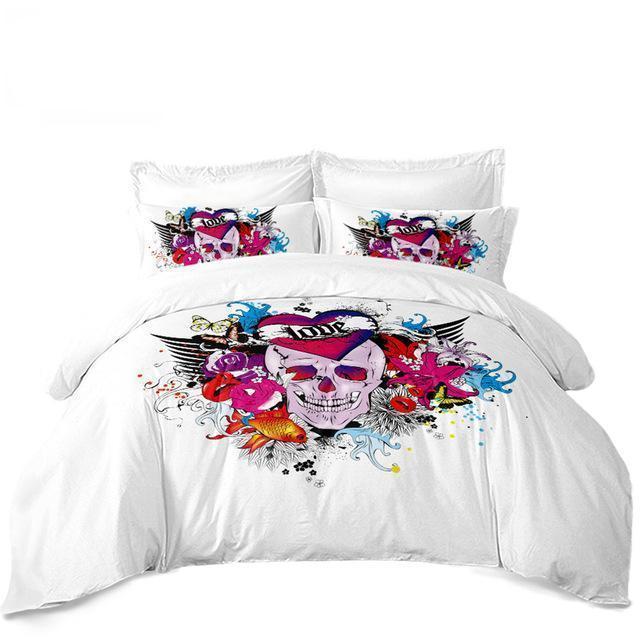 Mouth Colorful Flowers Duvet Cover and Pillowcase Set Bedding Set Mouth Colorful Flowers Duvet Cover and Pillowcase Set Bedding Set