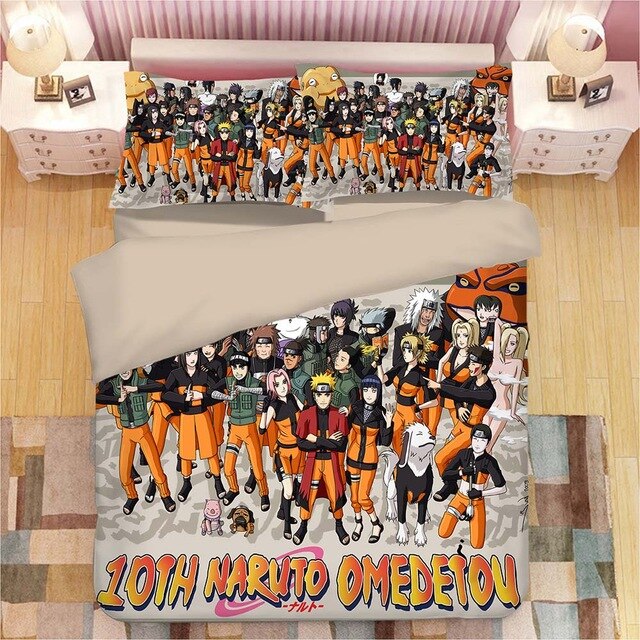 NARUTO Anime 2224 Duvet Cover and Pillowcase Set Bedding Set NARUTO Anime 2224 Duvet Cover and Pillowcase Set Bedding Set