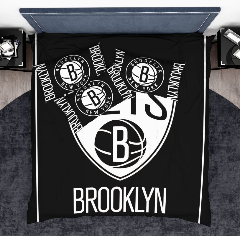 NBA Brooklyn Nets Duvet Cover and Pillowcase Set Bedding Set NBA Brooklyn Nets Duvet Cover and Pillowcase Set Bedding Set
