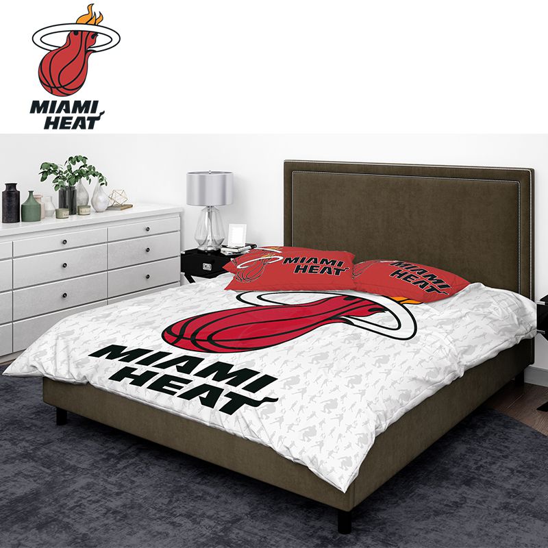 NBA Miami Heat Duvet Cover and Pillowcase Set Bedding Set NBA Miami Heat Duvet Cover and Pillowcase Set Bedding Set