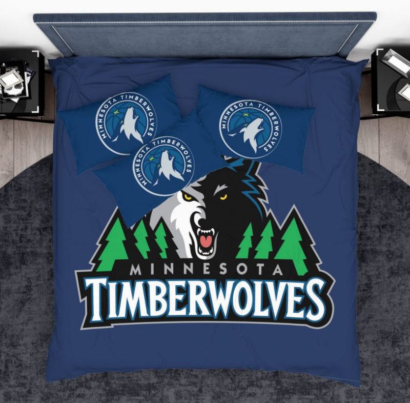 NBA Minnesota Timberwolves Duvet Cover and Pillowcase Set Bedding Set NBA Minnesota Timberwolves Duvet Cover and Pillowcase Set Bedding Set