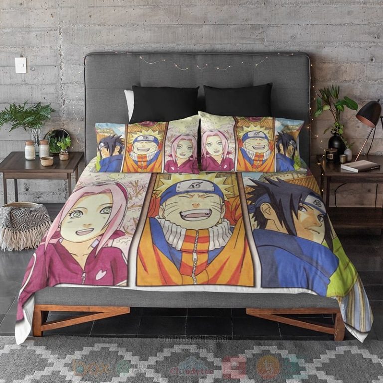 Naruto-Team-Seven-Poster-Style-Reversible-Embossed-Anime-Bedding-Set-2