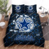 National Football League Dallas Cowboys Crack All Over Print Bedding Set