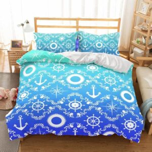Natural Scenery Ship’S Anchor s Duvet Cover and Pillowcase Set Bedding Set
