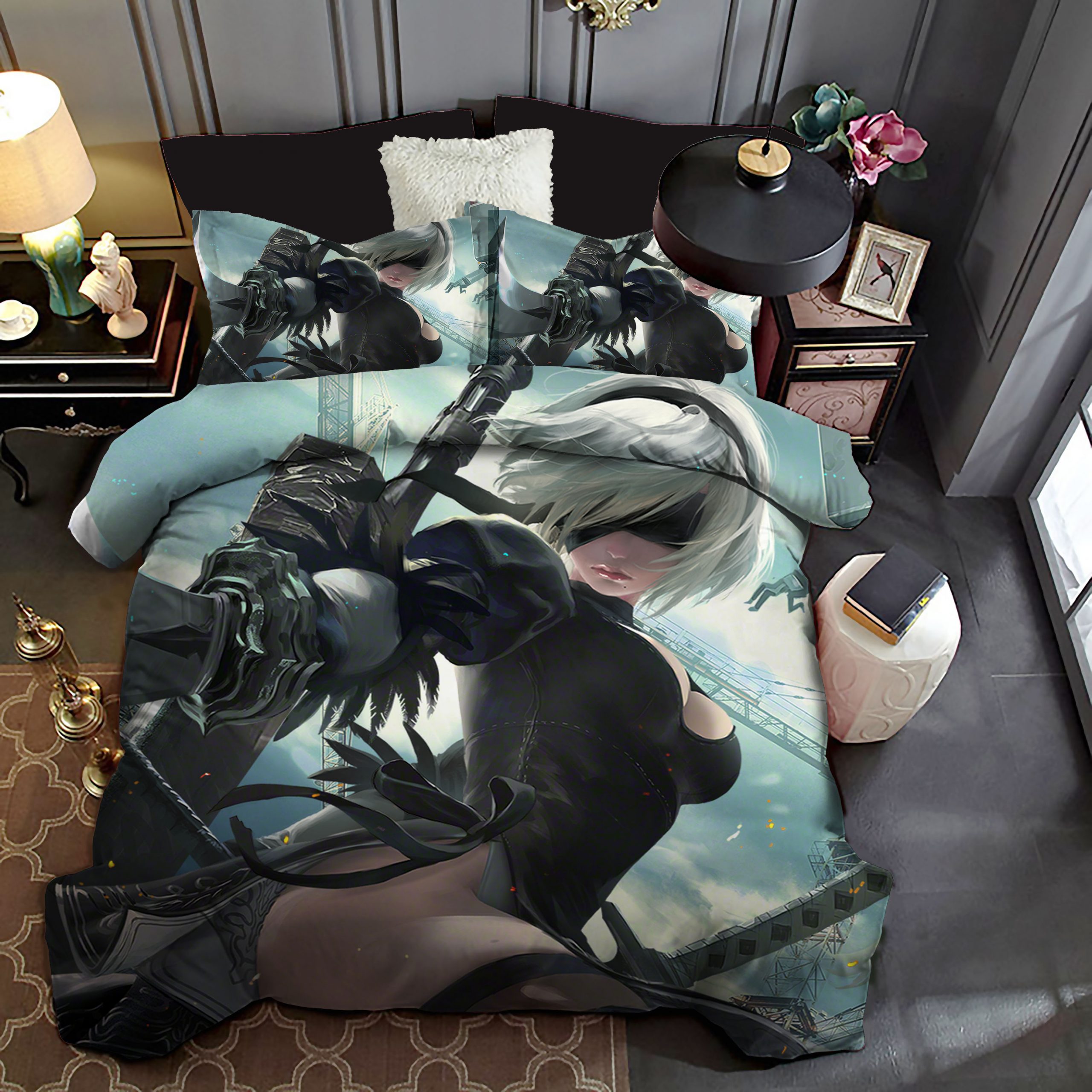 Neil Mechanical 3 Duvet Cover and Pillowcase Set Bedding Set Neil Mechanical 3 Duvet Cover and Pillowcase Set Bedding Set