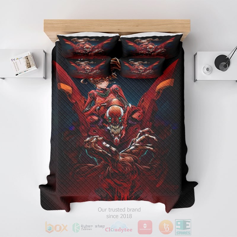 Neon Genesis Evangelion Asuka Eva-02 Evangelion Neon Genesis Mecha Evangelion Bedding Set Neon Genesis Evangelion Asuka Eva-02 Evangelion Neon Genesis Mecha Evangelion Bedding Set