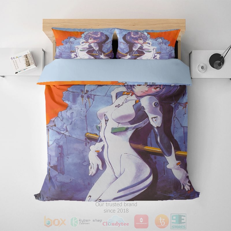 Neon Genesis Evangelion Ayanami Rei Hot Against The Wall Anime Bedding Set Neon Genesis Evangelion Ayanami Rei Hot Against The Wall Anime Bedding Set
