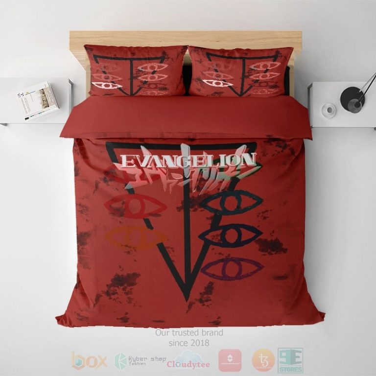 Neon-Genesis-Evangelion-Logo-Embossed-Abstract-Bedding-Set-1