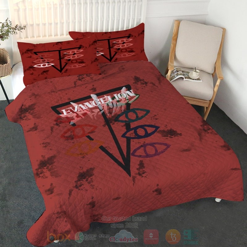 Neon Genesis Evangelion Logo Embossed Abstract Bedding Set Neon Genesis Evangelion Logo Embossed Abstract Bedding Set