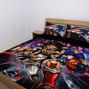 New England Patriots Duvet Cover and Pillowcase Set Bedding Set 1039