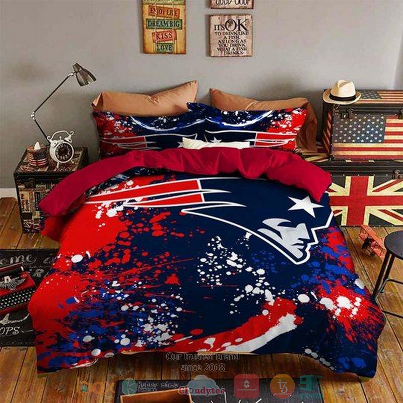 New England Patriots Nfl Logo Bedding Set New England Patriots Nfl Logo Bedding Set