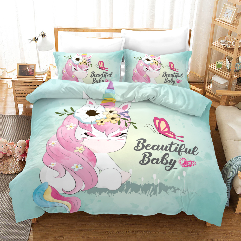 New Unicorn 1 Duvet Cover and Pillowcase Set Bedding Set New Unicorn 1 Duvet Cover and Pillowcase Set Bedding Set