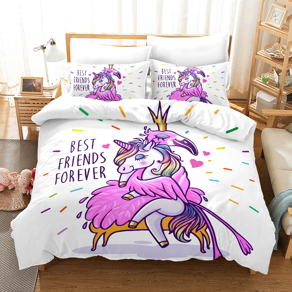 New Unicorn 2 Duvet Cover and Pillowcase Set Bedding Set New Unicorn 2 Duvet Cover and Pillowcase Set Bedding Set