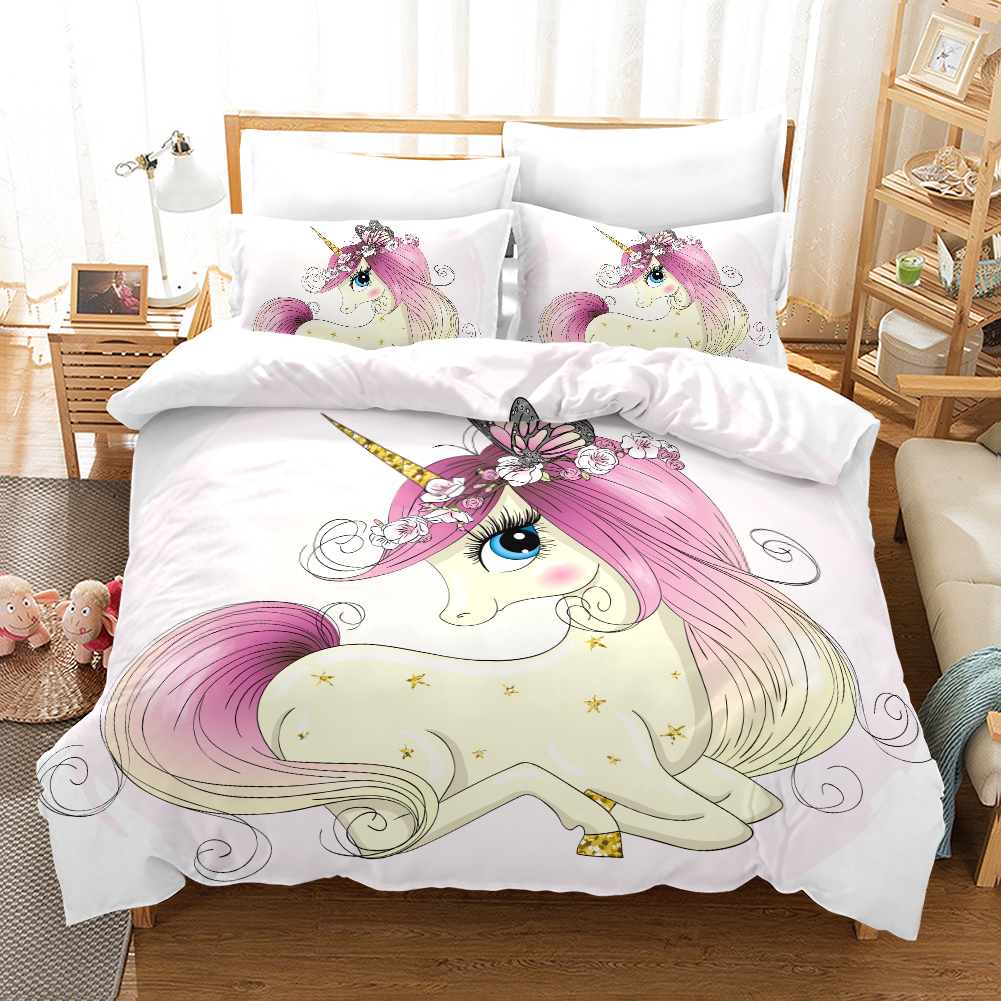 New Unicorn 3 Duvet Cover and Pillowcase Set Bedding Set New Unicorn 3 Duvet Cover and Pillowcase Set Bedding Set