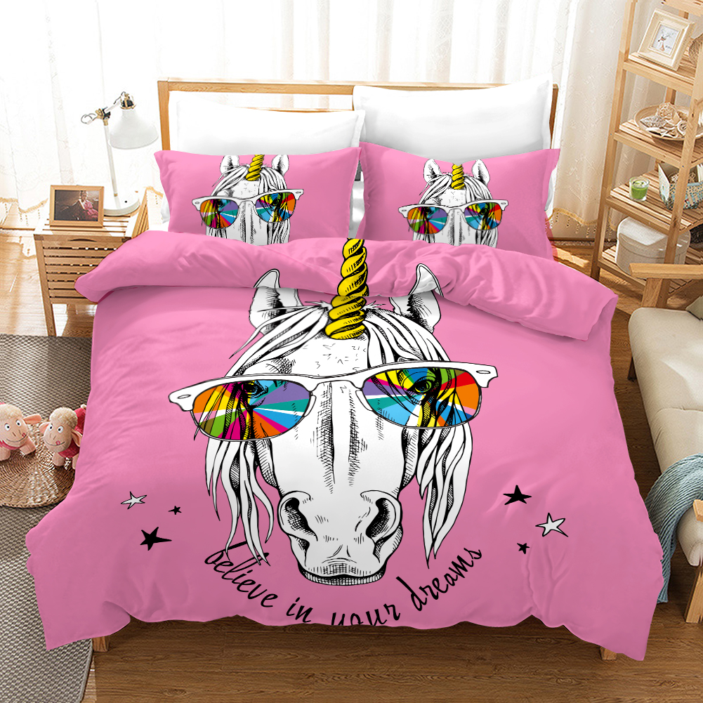 New Unicorn 4 Duvet Cover and Pillowcase Set Bedding Set New Unicorn 4 Duvet Cover and Pillowcase Set Bedding Set