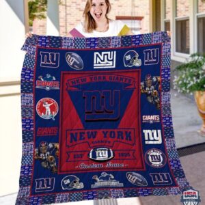 New York Giants Nfl Logo History Personalized Bedding Set