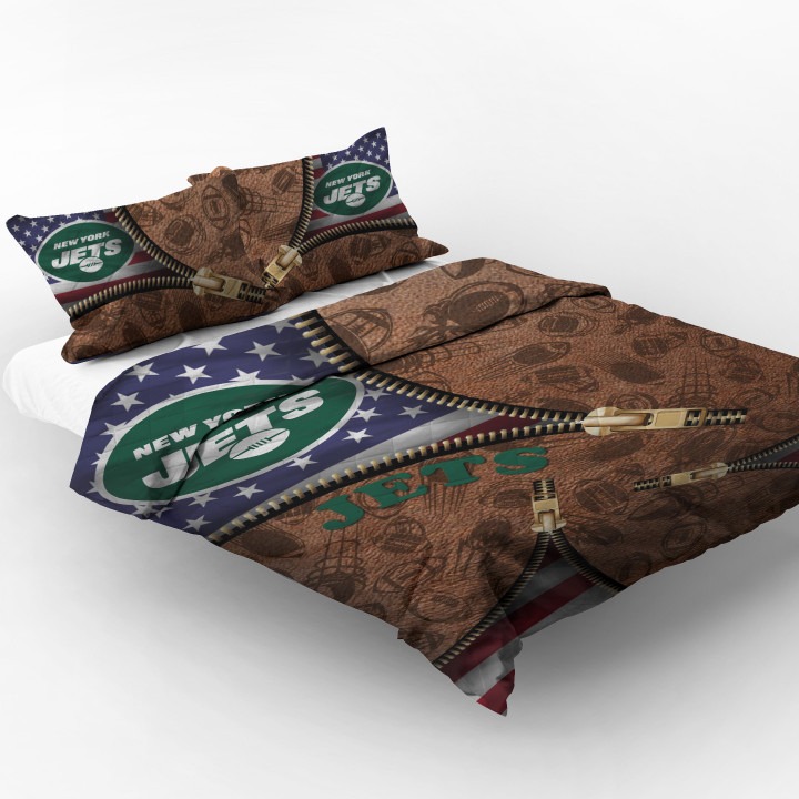 New-York-Jets-Nfl-American-Flag-Leather-Pattern-Bedding-Set-2