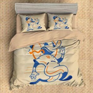 New York Mets Duvet Cover and Pillowcase Set Bedding Set 519