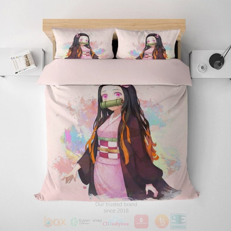 Nezuko-Demon-Color-Glow-Demon-Slayer-Kimetsu-No-Yaiba-Bedding-Set-1