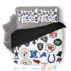 Nfl Teams Logo White Bedding Set