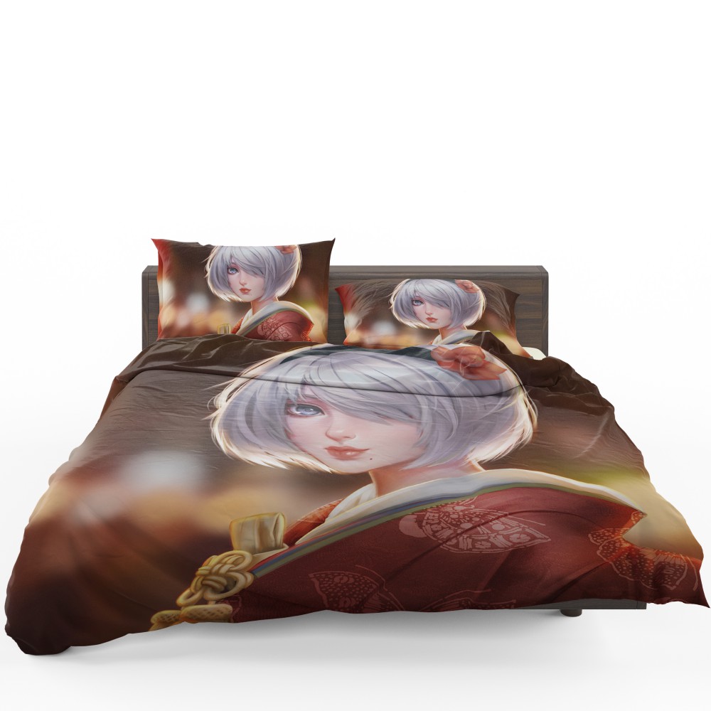 Nier Automata Japanese Costume Anime Bedding Set Nier Automata Japanese Costume Anime Bedding Set