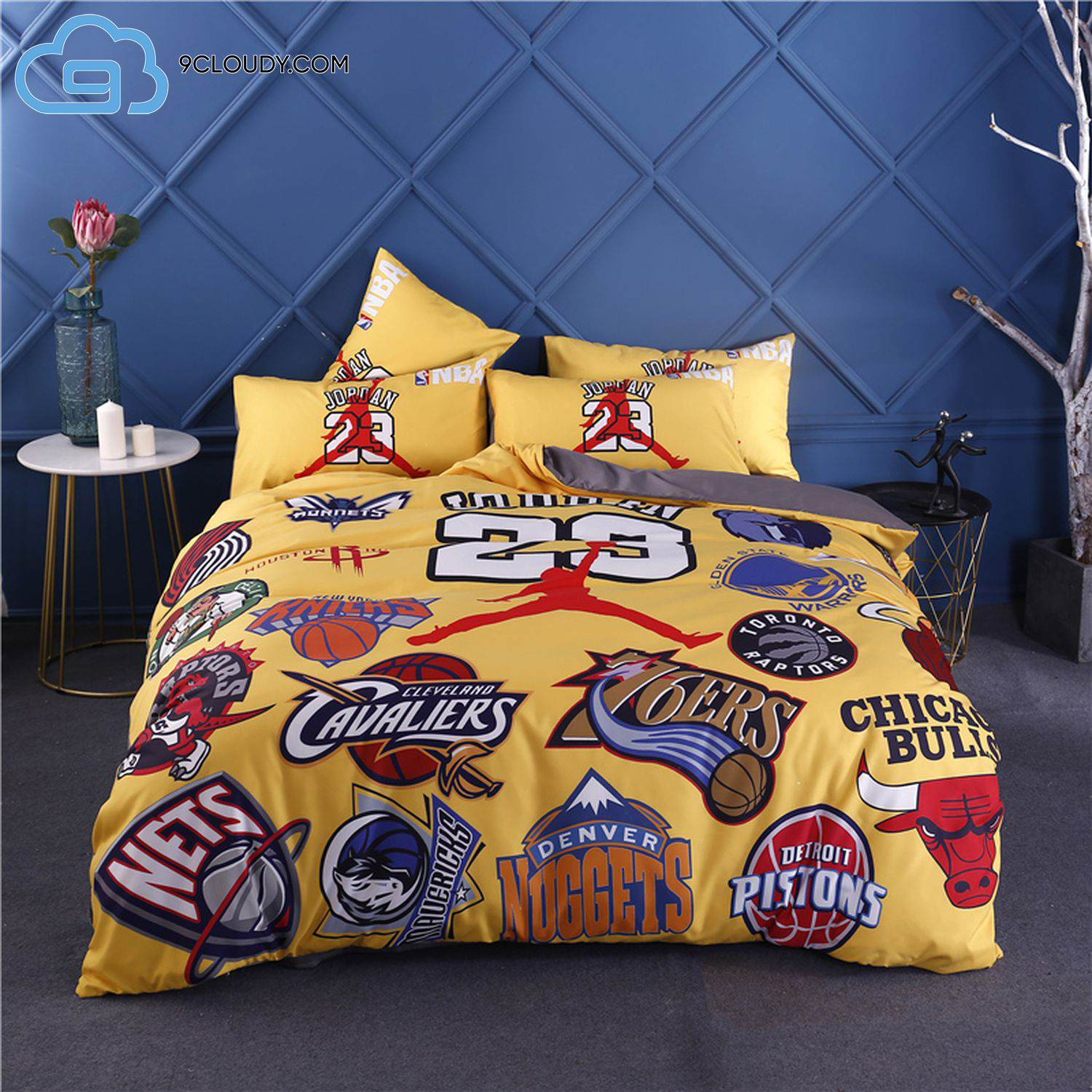 Nike Air Jordan Nba Yellow Duvet Cover Bedding Sets Nike Air Jordan Nba Yellow Duvet Cover Bedding Sets