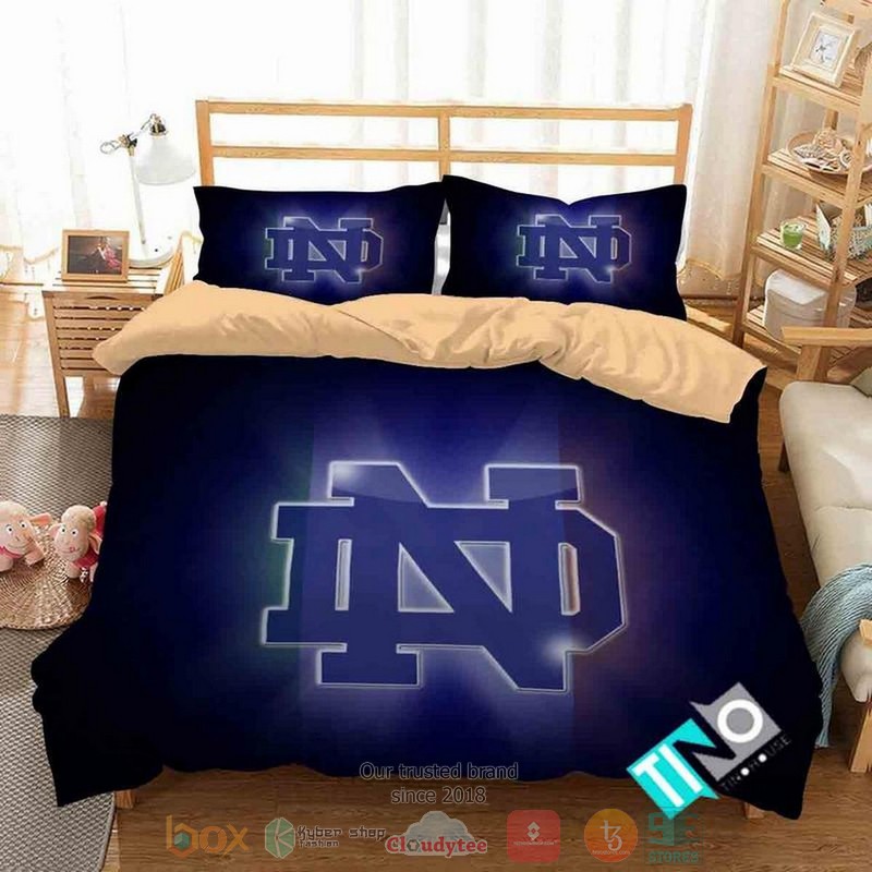 Notre Dame Fighting Irish Ncaa Logo Purple Bedding Set Notre Dame Fighting Irish Ncaa Logo Purple Bedding Set