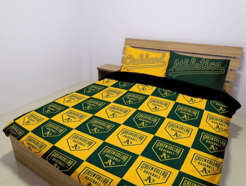 Oakland Athletics Duvet Cover and Pillowcase Set Bedding Set 1025 Oakland Athletics Duvet Cover and Pillowcase Set Bedding Set 1025