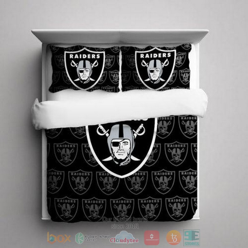 Oakland Raiders Nfl Logo Bedding Set Oakland Raiders Nfl Logo Bedding Set