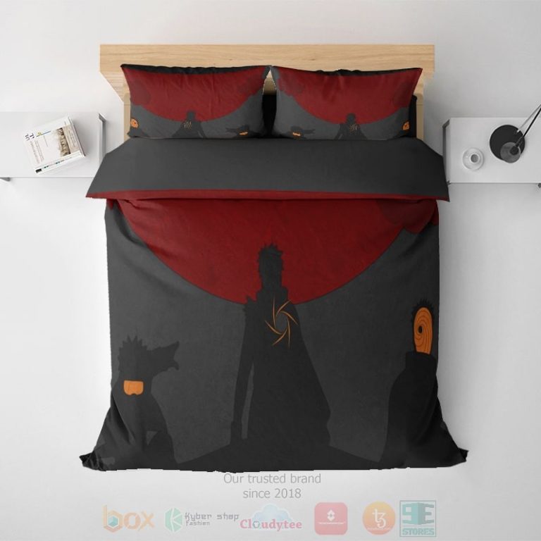 Obito-Uchiha-Akatsuki-Evolution-Akatsuki-Clouds-Printed-Naruto-Bedding-Set-1